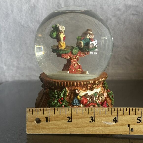 Vintage Stern's Musical Christmas Snow Globe "Joy To The World" Working SeeSaw - Picture 8 of 8